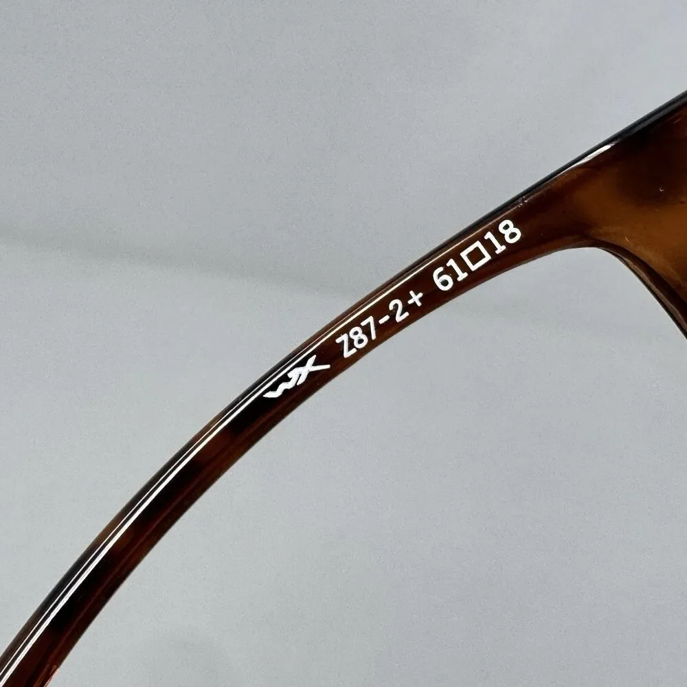 Wiley X Z87-2+ P-17 Brown Sunglass Frames 61-18-120 Wrap Safety Glasses